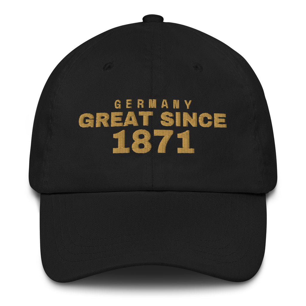 Black dad cap with GERMANY GREAT SINCE 1871 embroidery