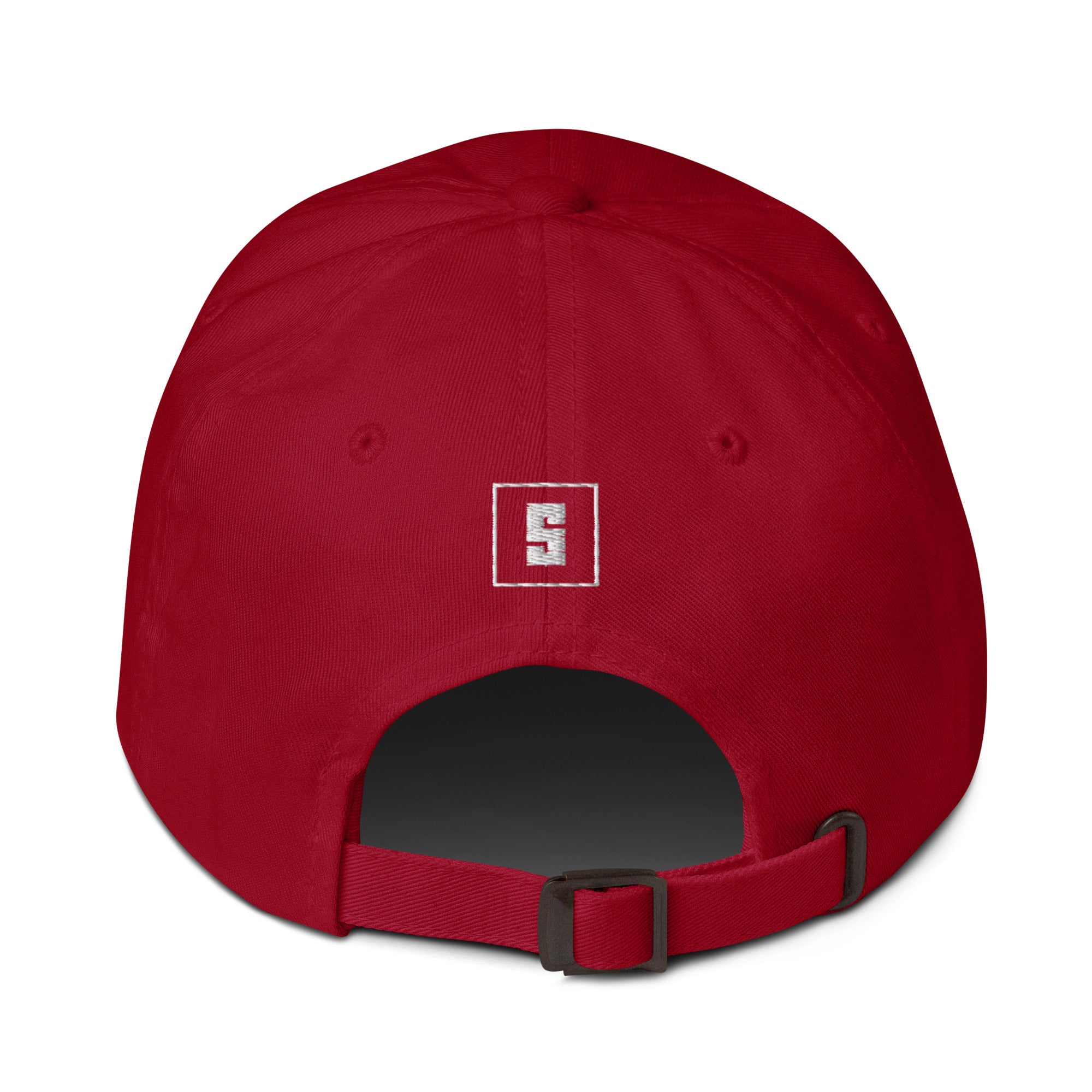 Cranberry dad cap with SWITZERLAND GREAT SINCE 1291 embroidery