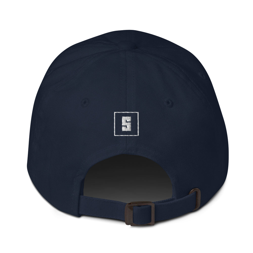 Navy dad cap with NEW ZEALAND GREAT SINCE 1840 embroidery