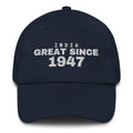 Navy dad cap with INDIA GREAT SINCE 1947 embroidery