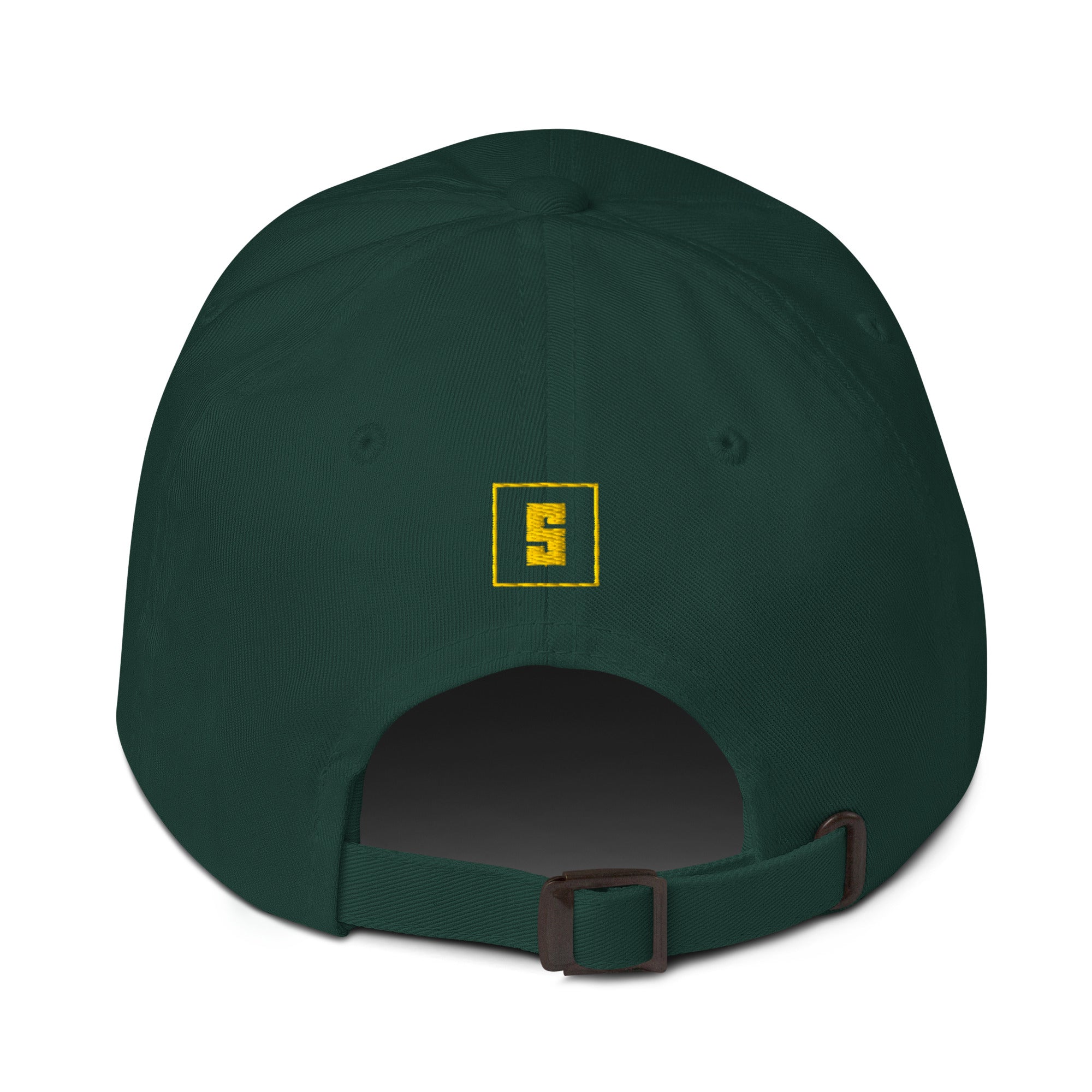 Spruce green dad cap with BRAZIL GREAT SINCE 1822 embroidery