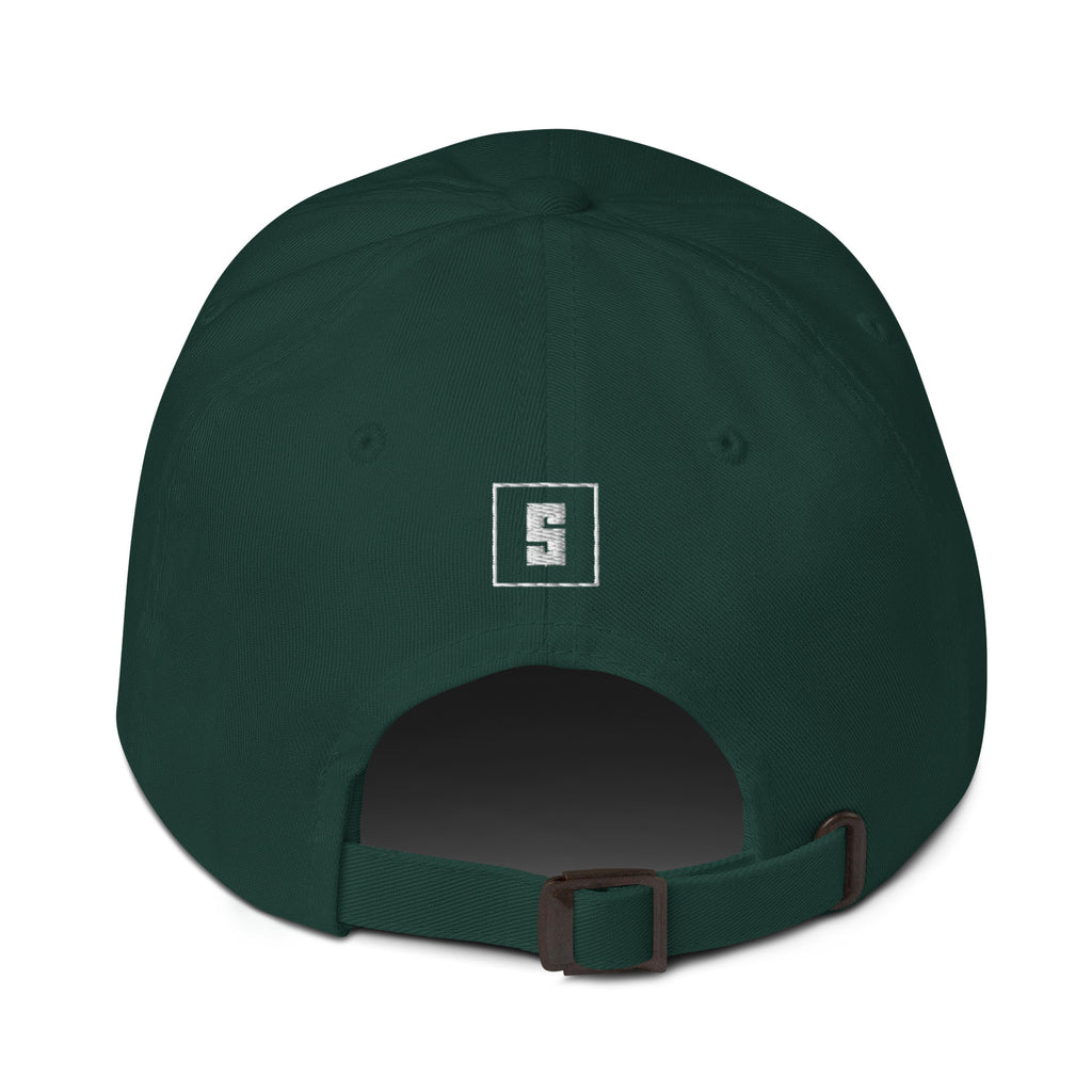 Spruce green dad cap with MEXICO GREAT SINCE 1810 embroidery