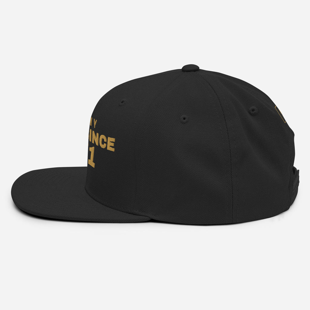 Black and red snapback cap with GERMANY GREAT SINCE 1871 embroidery