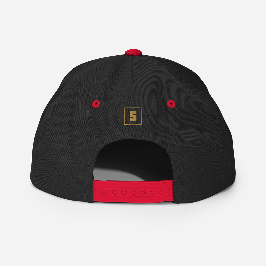 Black and red snapback cap with GERMANY GREAT SINCE 1871 embroidery