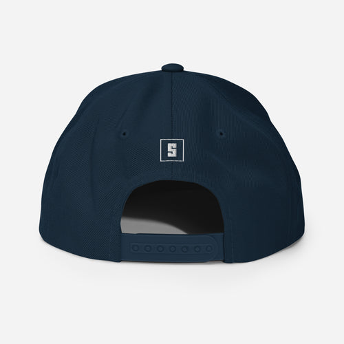 Navy snapback cap with AUSTRALIA GREAT SINCE 1901 embroidery