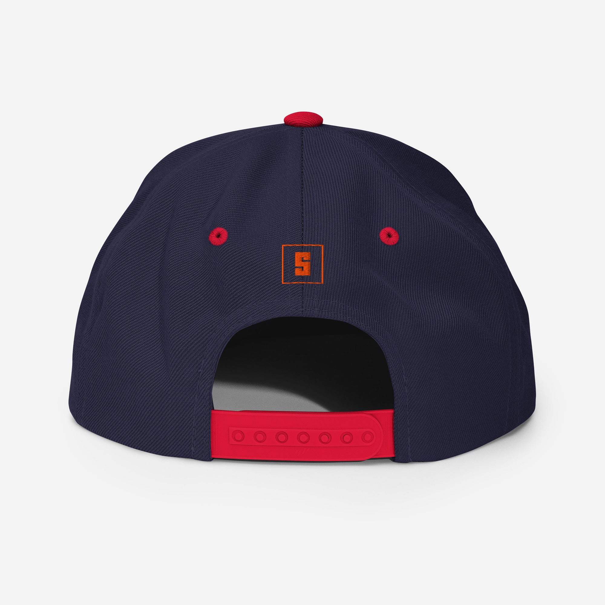 Navy and red snapback cap with NETHERLANDS GREAT SINCE 1581 embroidery