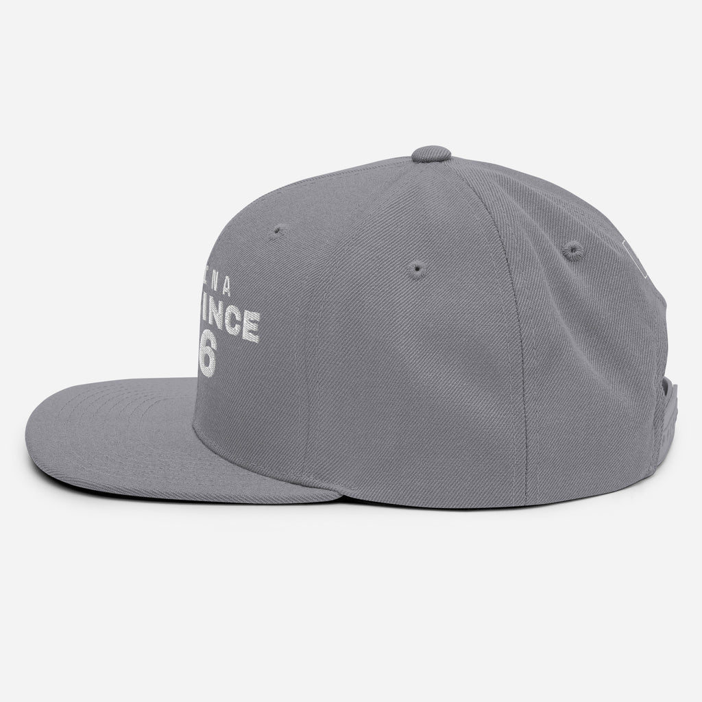Silver snapback cap with ARGENTINA GREAT SINCE 1816 embroidery